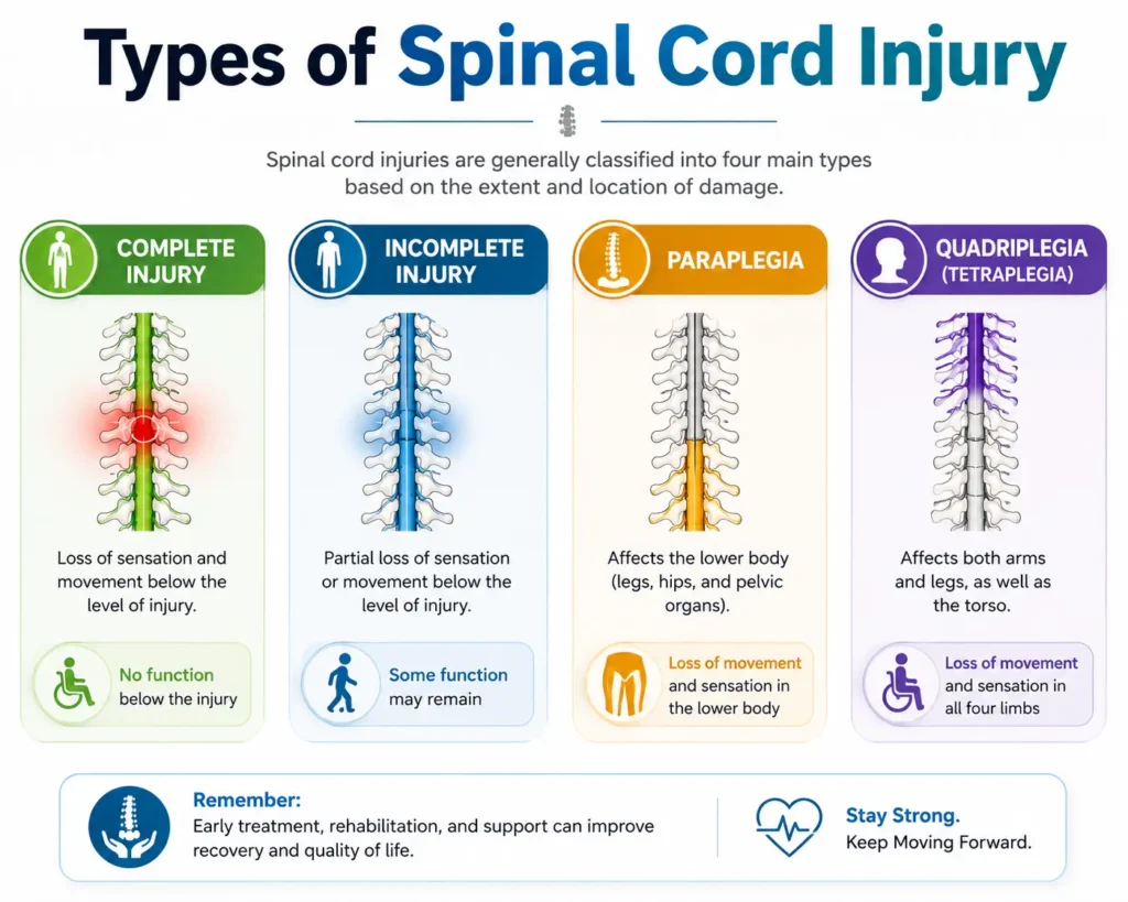 Types of Spinal Cord Injury